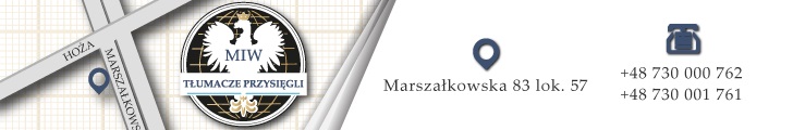 Logo biura tłumaczeń MIW